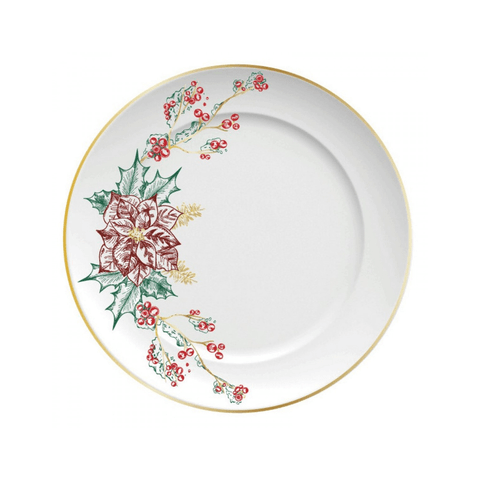 Prato Sobremesa de Porcelana Noite de Natal