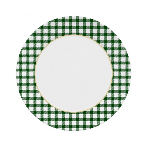 Prato Raso de Porcelana Natal Clássico Verde