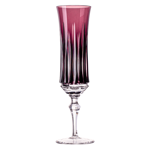 Taça Cristal Lapidado 66 P/Champagne Ametista 210ml