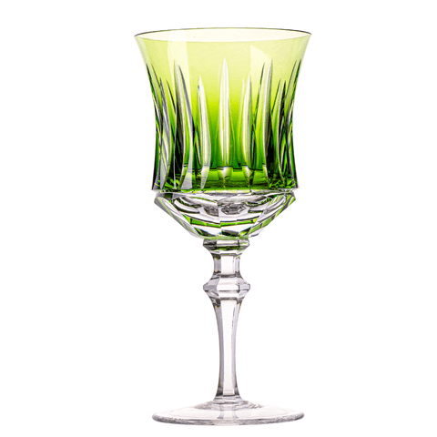 Taça Cristal Lapidado 66 P/Vinho Tinto Verde Claro 320ml