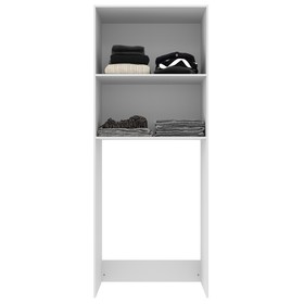 Armário Multiuso Lavanderia 6 Portas 4 Nichos Duplo Branca