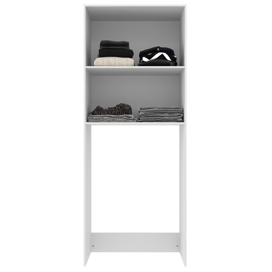 Armário Multiuso Lavanderia 3 Portas 2 Nichos Elite Branca