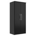 Armário Multiuso Compacto 2 Portas com Prateleiras Preto