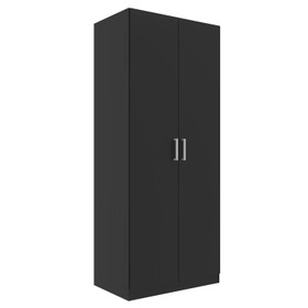 Guarda-Roupa Solteiro Monarca 2 Portas Cor Preto