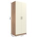 Guarda-Roupa Solteiro Monarca 2 Portas Cor Castanho/Offwhite