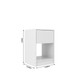Mesa de Cabeceira Branco Retro com Gaveta e Nicho