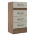 Comoda Suprema 4 Gavetas Castanho/Off
