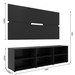 Rack Estante Grande C/ Painel Preto P/ TV Até 55 Polegadas