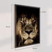 Quadro Decorativo Natureza Leão Business 70x50 com Moldura