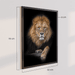 Quadro Decorativo Leão de Juda Colorido 70x50 com Moldura