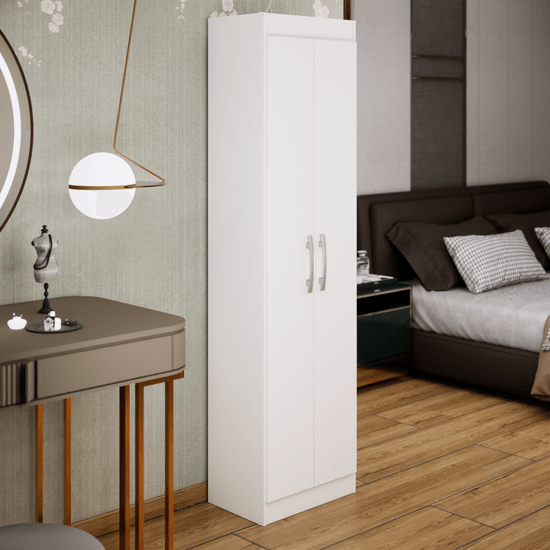 Guarda-Roupa Multiuso Solteiro Compact Branco - Direto Sim