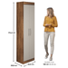 Guarda-Roupa Multiuso Solteiro Compact Castanho/Off  - Direto Sim