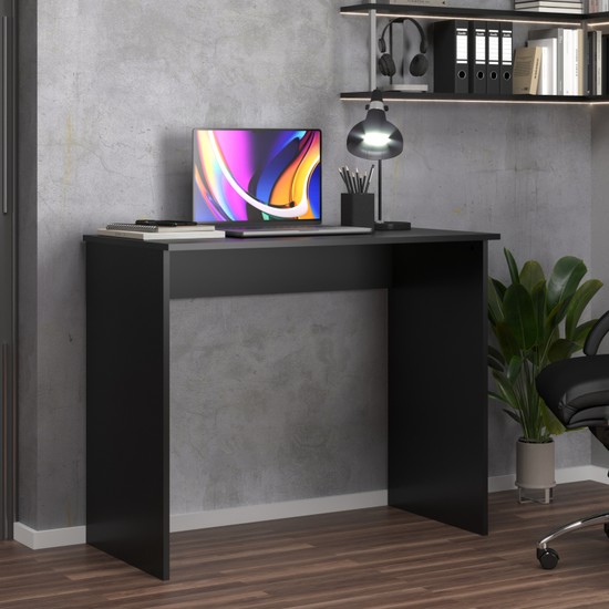 Mesa Escritório Escrivaninha Notebook Compact Preta