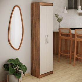 Armario Cozinha 2 Portas 4 Prateleiras Compact - Cast. Off