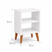 Mesa de Cabeceira Lim - 56x36x29,5cm - Cor Branco