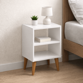 Mesa de Cabeceira Lim - 56x36x29,5cm - Cor Branco
