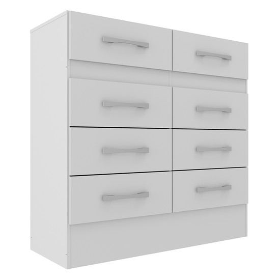 Cômoda Roupeiro Grande 8 Gavetas Cor Branca Imperatriz