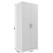 Guarda-Roupa Solteiro Monarca 2 Portas Cor Branco