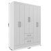 Guarda-Roupa Casal Magistral 6 Portas 2 Gavetas Cor Branco