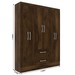 Guarda-Roupa Casal Magistral 6 Portas 2 Gavetas Cor Cacau