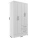 Guarda-Roupa Solteiro Conde 4 Portas 2 Gavetas Cor Branco