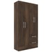 Guarda-Roupa Solteiro Conde 4 Portas 2 Gavetas Cor Cacau
