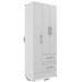 Guarda-Roupa Solteiro Nobre 3 Portas 2 Gavetas - Branco