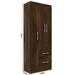 Guarda-Roupa Solteiro Nobre 3 Portas 2 Gavetas - Cacau