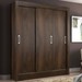 Guarda-Roupa Casal Magno 3 Portas de Correr Cor Cacau
