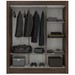Guarda-Roupa Casal Magno 3 Portas de Correr Cor Cacau