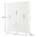 Guarda-Roupas Casal 6 Portas 3 Gavetas Branco Maestro