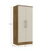 Armário Multiuso 2 Portas Nature/Off-White Regente