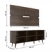 Rack Estante Retrô C/ Painel Cacau P/ TV Até 55 Polegadas