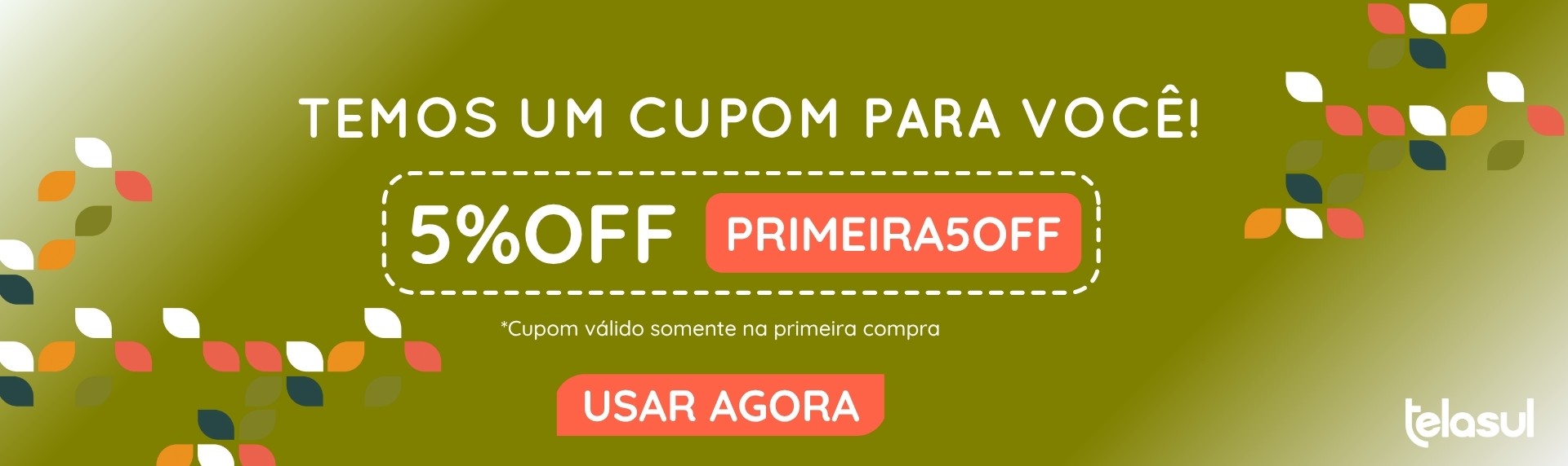 Banner Principal - Cupom Primeira Compra (Desktop)