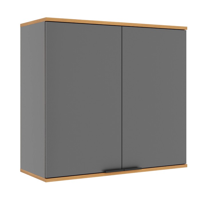 Armário Castanha 80 Cm 2 Portas Cinza/Freijó - Telasul