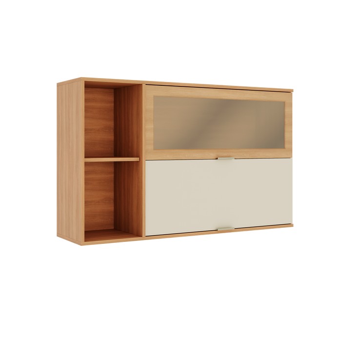 Armário Castanha 1200mm 1pt Bas 1pt Bas C/Vd C/Nicho Arenas/Freijó - Telasul