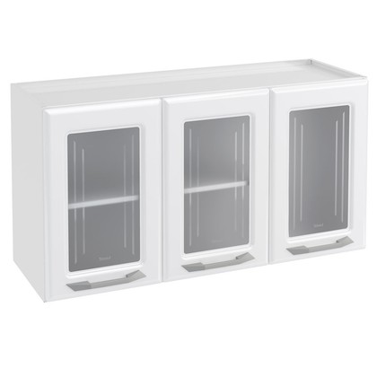 Armário de Cozinha de Aço Aéreo Triplo Topázio Branco - Telasul