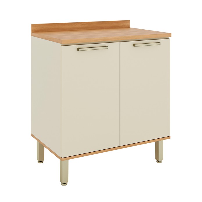 Balcão de Cozinha Castanha 800mm com Tampo Arenas/Freijó - Telasul