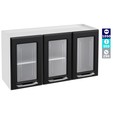 Armário de Cozinha de Aço Aéreo Triplo Topázio Branco/Preto - Telasul