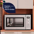 Armário de Cozinha Kit Compacto Castanha 1900mm 8 Portas 2 Gavetas Arenas/Freijó - Telasul