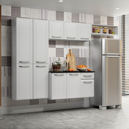 Cozinha de Aço Compacta Telasul Topázio Smart 4 Peças Branco - Telasul