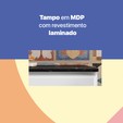Balcão de Cozinha de Aço Triplo Topázio C/ Tampo Branco - Telasul