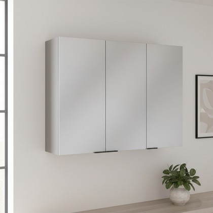 Armário Aéreo Lumina 1200mm 3 Portas Cinza/ Cinza Lacca - Telasul