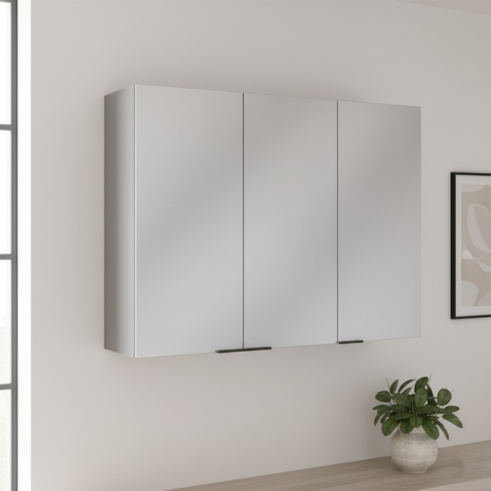 Armario Aéreo Lumina 1200mm 3 Portas Cinza - Telasul