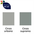 Armario Lumina 950mm de Canto 2pt Cinza/Cinza Lacca - Telasul