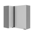 Armario Lumina 950mm de Canto 2pt Cinza - Telasul