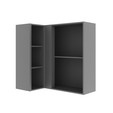 Armario Lumina 950mm de Canto 2pt Cinza - Telasul