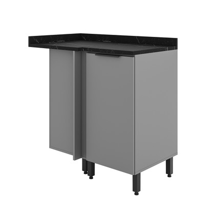 Balcao Lumina 950mm de Canto C/Tam 1pt Cinza - Telasul