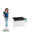 Balcão de Cozinha de Aço Triplo Topázio C/ Tampo Branco/Preto - Telasul