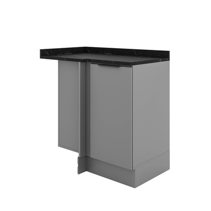 Balcao Lumina 950mm de Canto C/Tam 1pt Cinza - Telasul